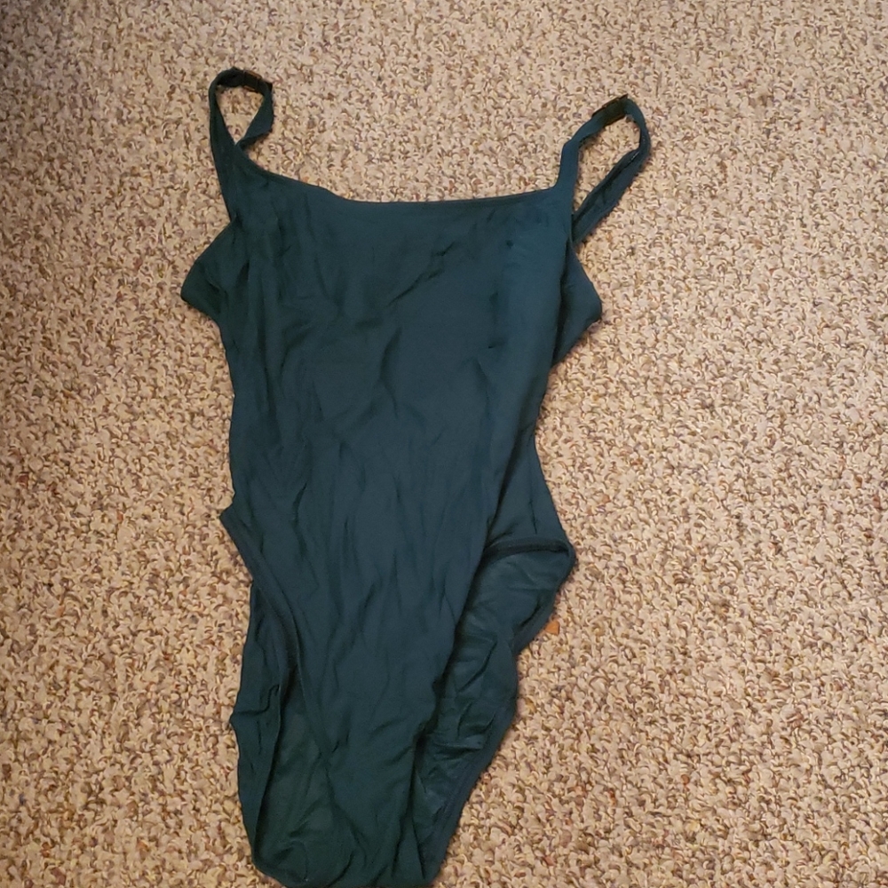 Blue green swimsuit
